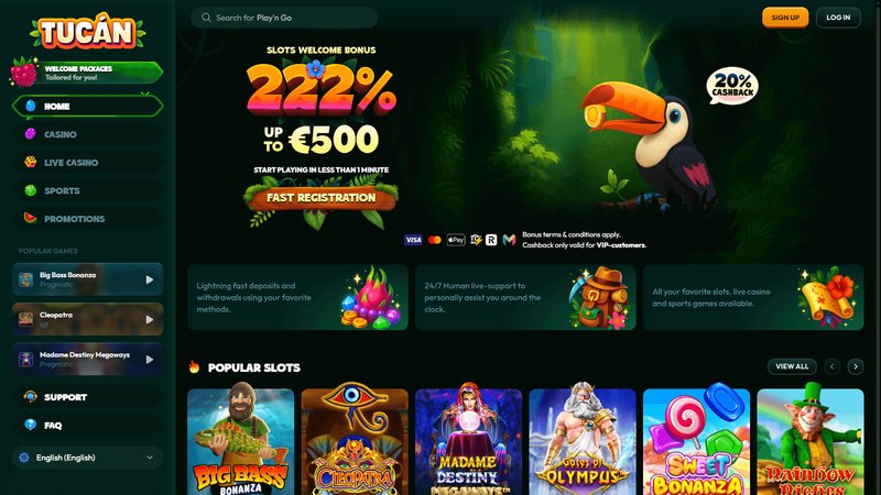 Tucan Casino: Ett Onlinekasino som Levererar Spänning och Stora Bonusar - overview
